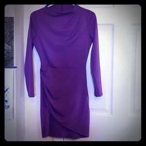 Purple long sleeve dress